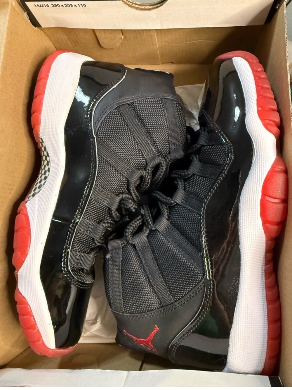 Jordan Boys Black and Red High-Top Sneakers - Picture 4 of 4